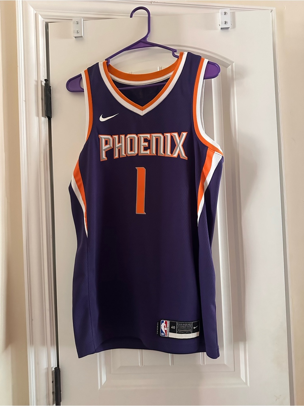 Nike Phoenix Purple and Orange Basketball Jersey #1